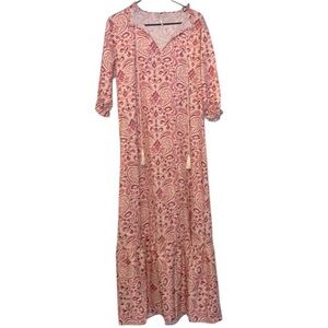 Pink Patterned Dress/ Mumu